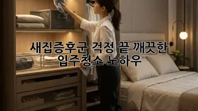 새집증후군 걱정 끝! 깨끗한 입주청소 노하우